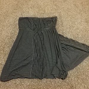 Torrid black & white stripe maxi dress